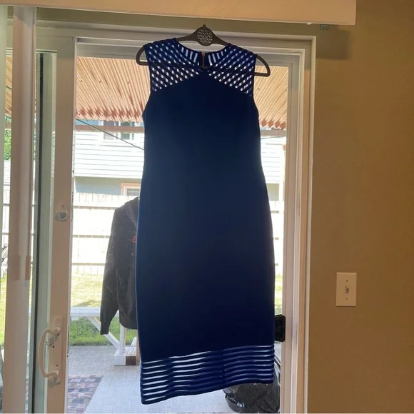 Ted Baker | Dresses | Ted Baker Blue Halter Sheath Midi Dress | Poshmark